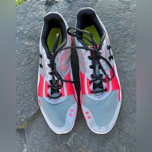 Under Armour Mens Micro G Red/Gray Running Shoe. Size 14